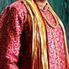 Red Wedding Sherwani in Raw Silk