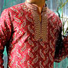 Royal Maroon Semi Sherwani in Raw Silk