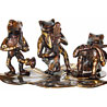 Three Frogs with Musical Instruments
